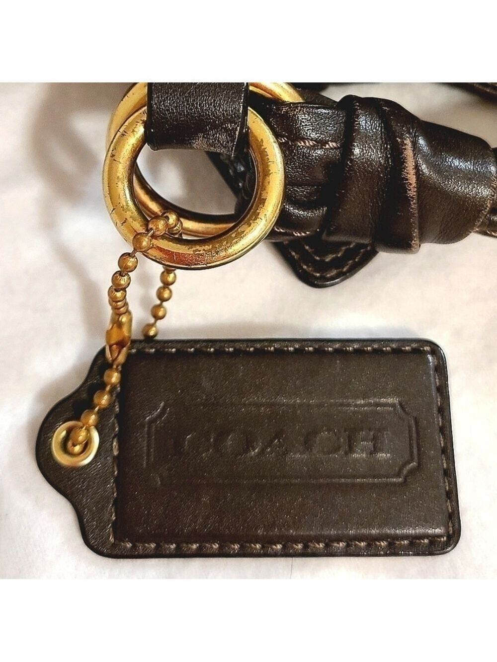 Coach Kristin Y2K Op Art Hobo Signature Monogram Shoulder Bag Chocolate Brown - Picture 10 of 16